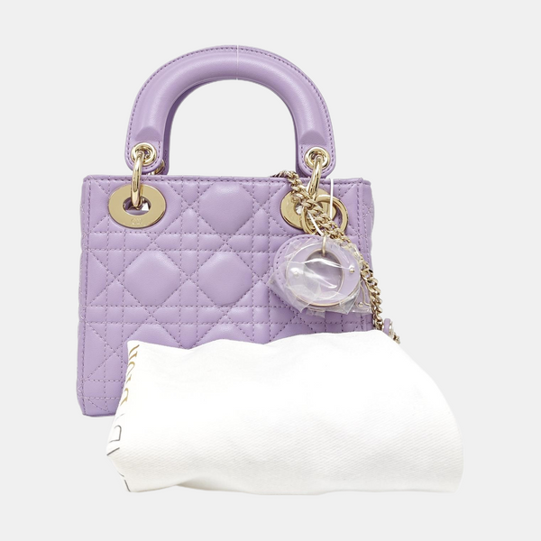 Lady Dior Mini Lambskin Purple
