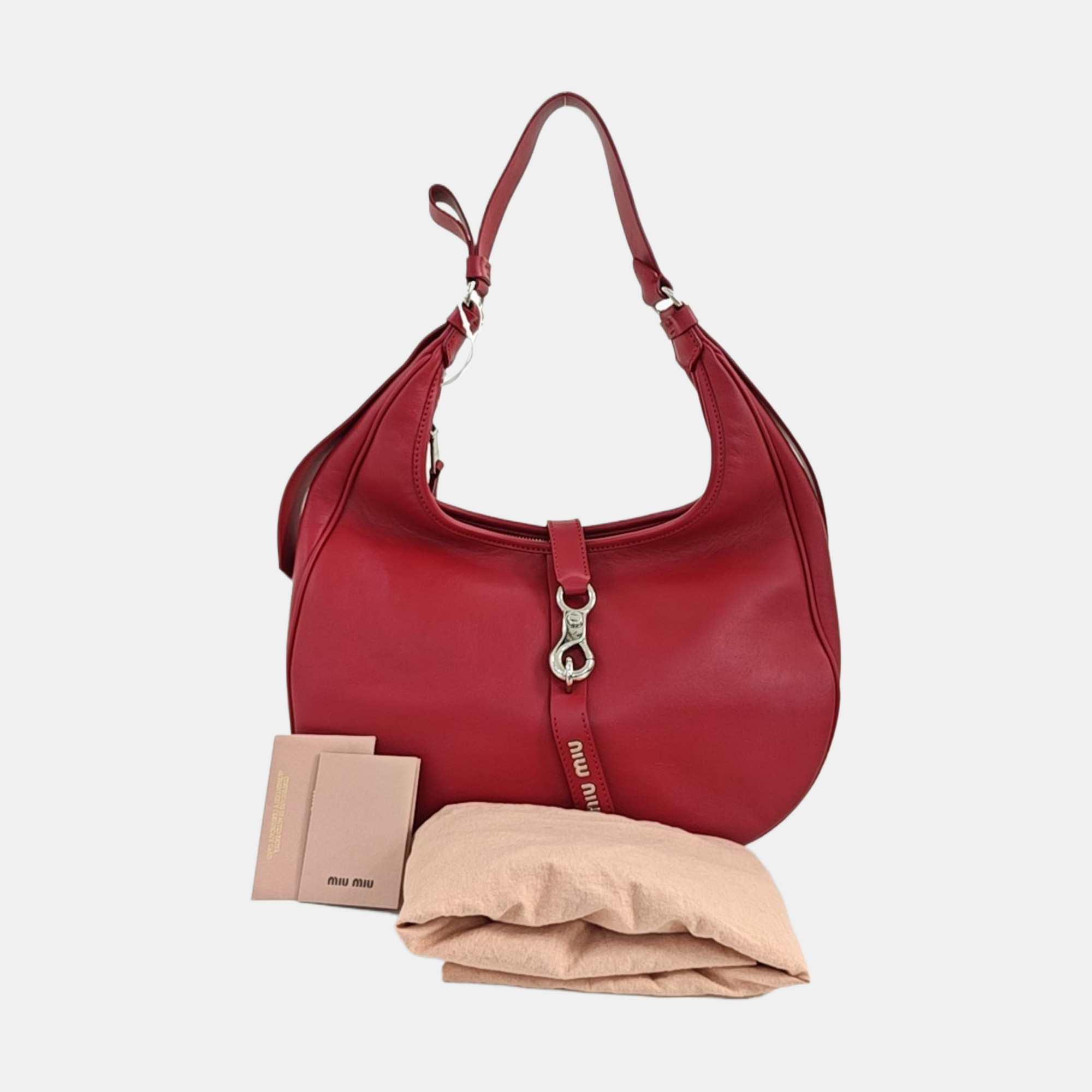 Calfskin Top Handle Bag Red