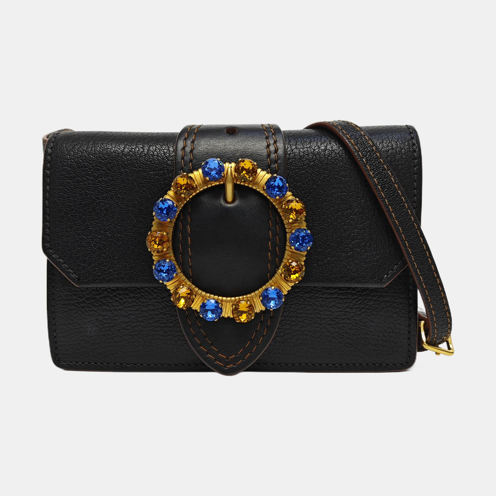 My Miu Calfskin Black