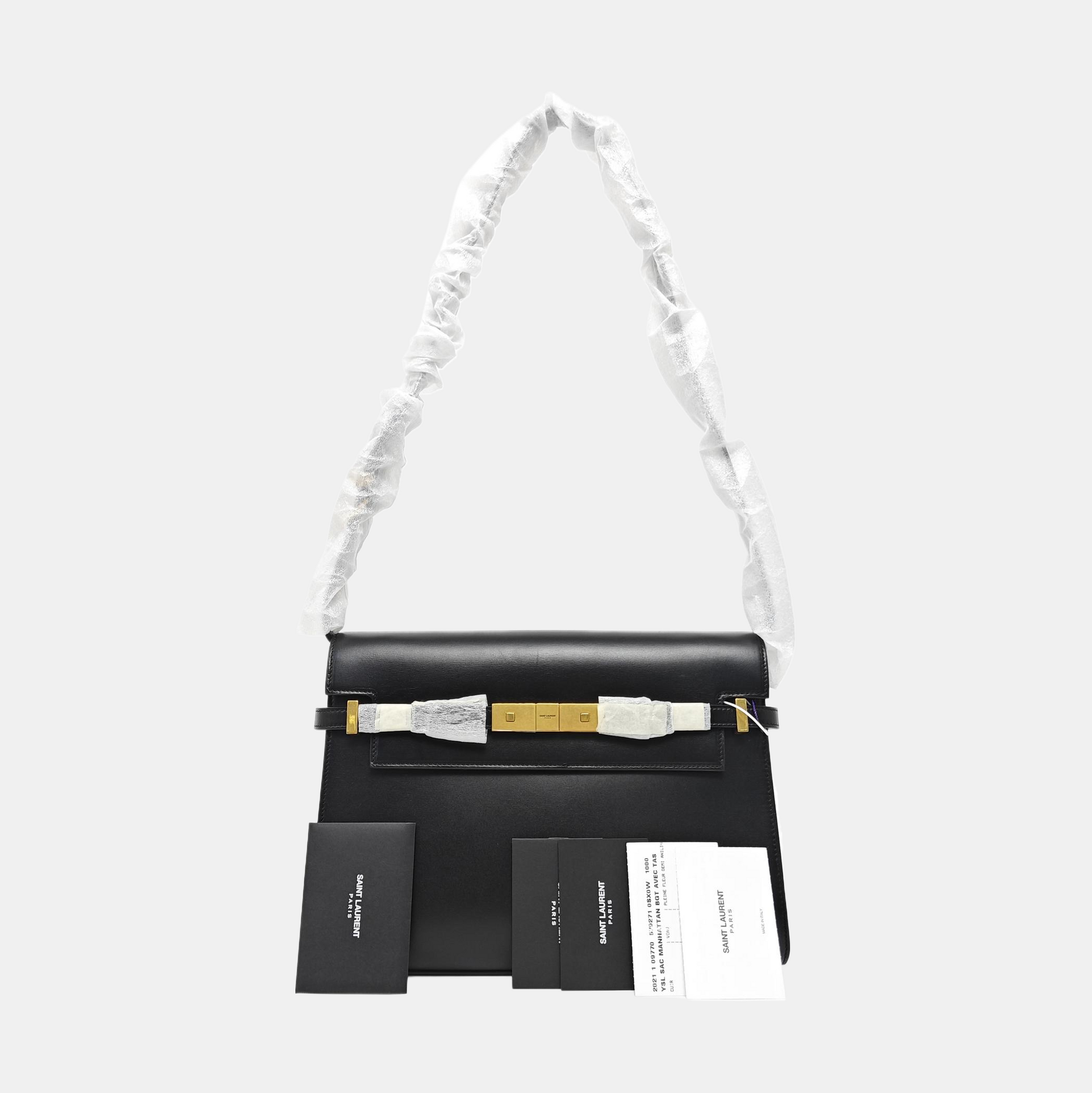 MANHATTAN Medium Calfskin Black