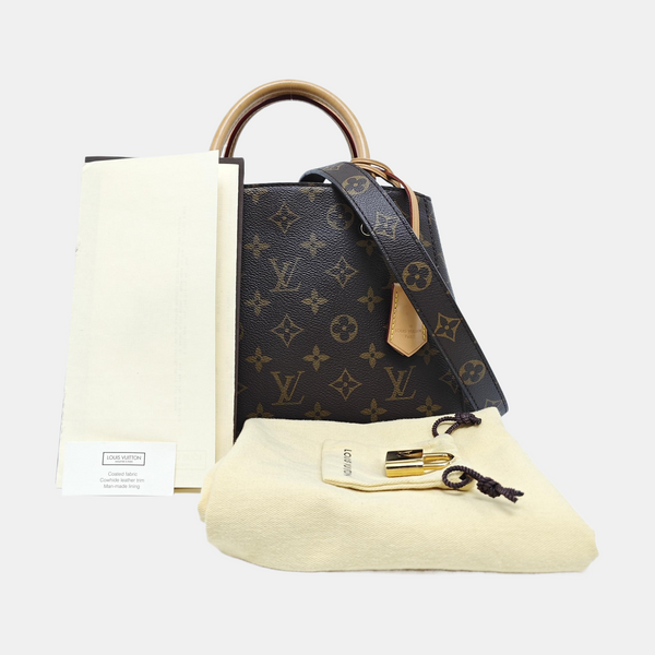 MONTAIGNE BB Monogram Coated Canvas Brown
