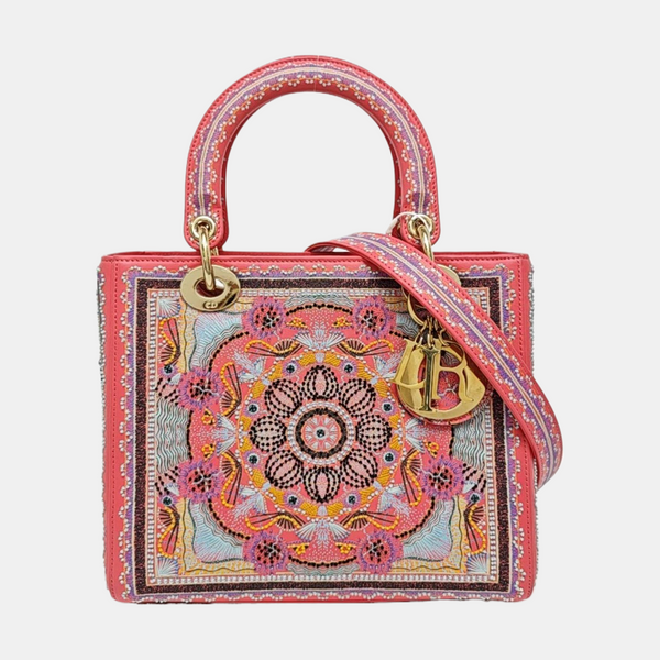 Lady Dior Medium Quilted Fabric Multicolor