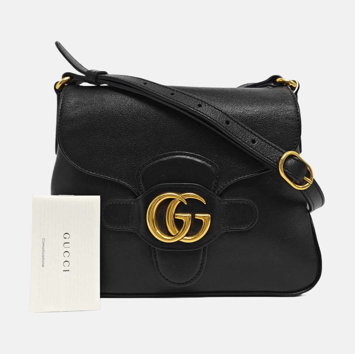 Calfskin Shoulder Bag Small Black