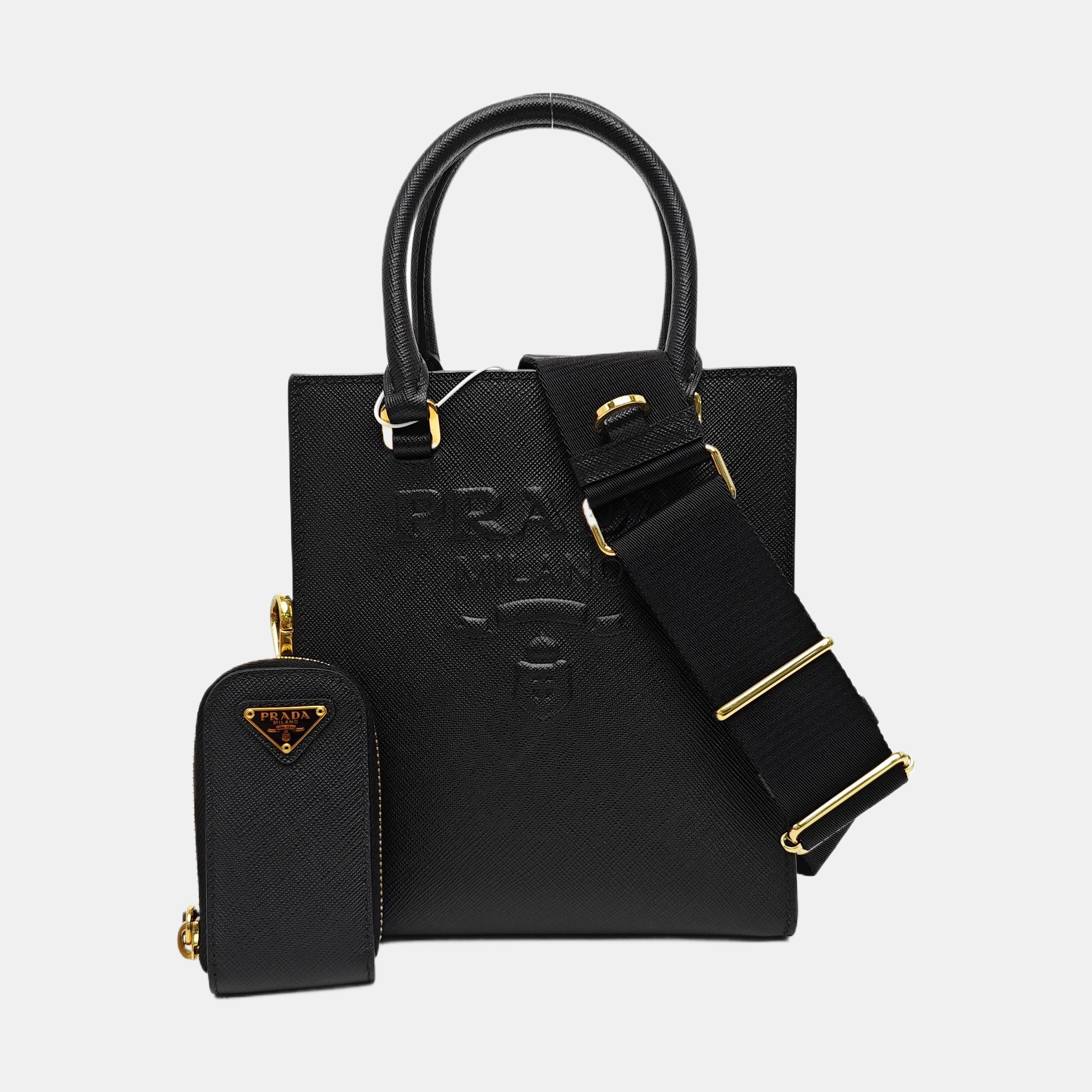 Saffiano Calfskin Tote Bag Black