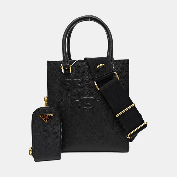 Saffiano Calfskin Tote Bag Black