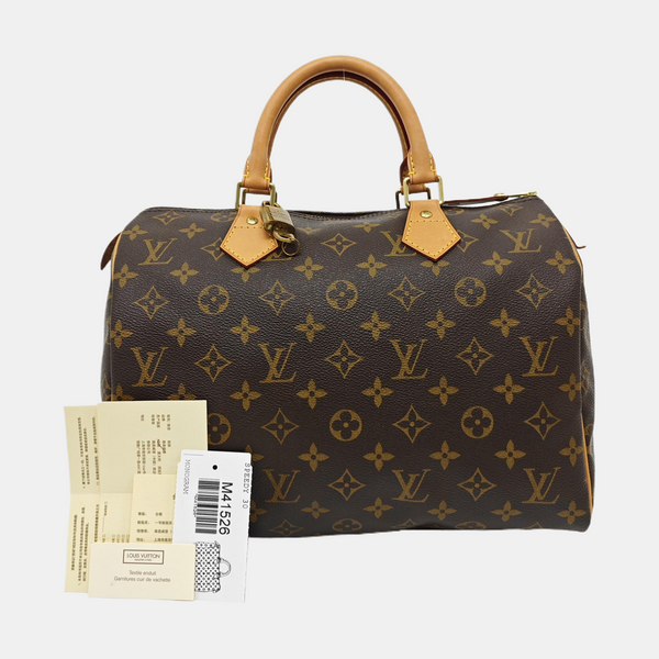 SPEEDY 30 Monogram Coated Canvas Brown