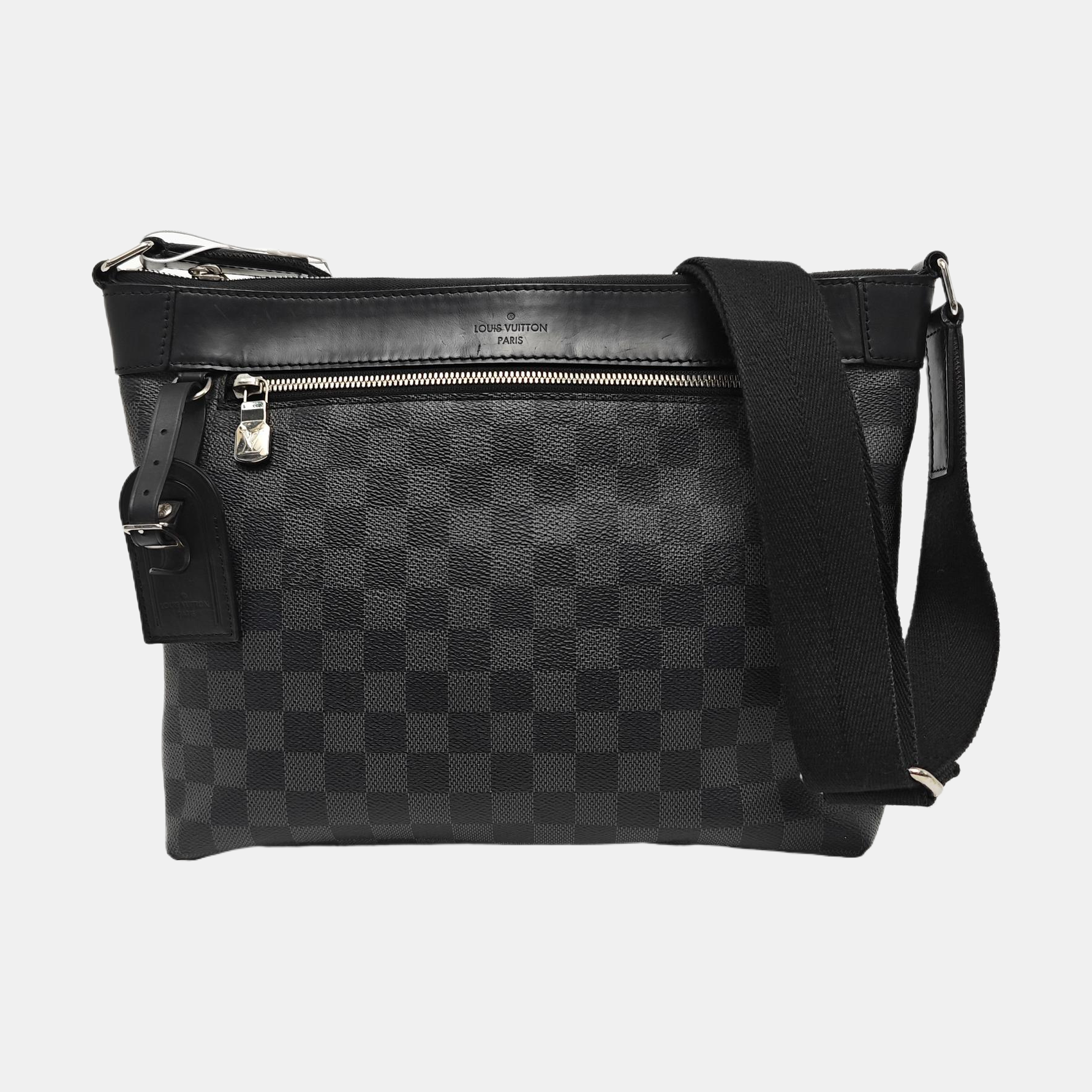 MICK Damier Graphite Coated Canvas Gray