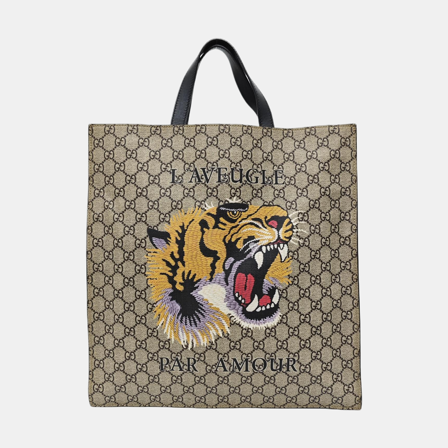 Monogram Coated Canvas Tote Bag Beige