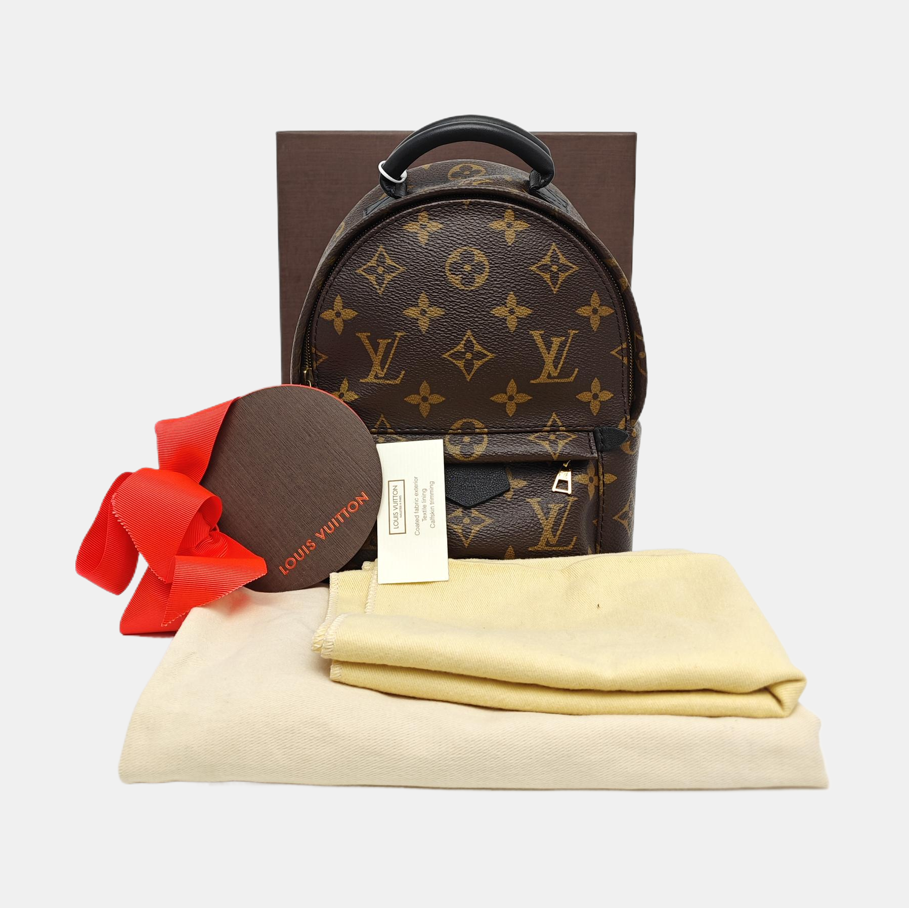 PALM SPRINGS Mini Monogram Coated Canvas Brown
