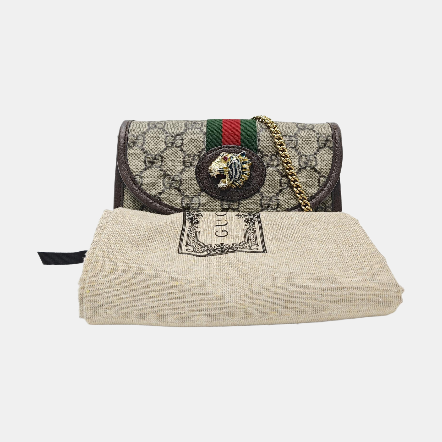 Rajah Mini Monogram Coated Canvas Beige