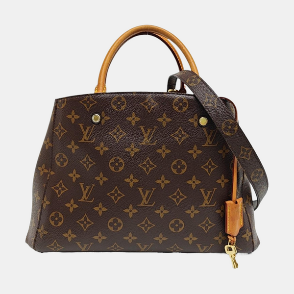 MONTAIGNE Monogram Coated Canvas Brown