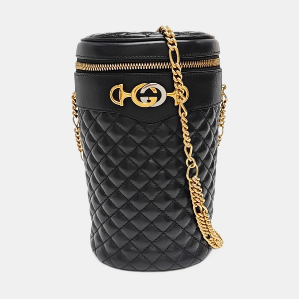 Zumi Quilted Calfskin Black