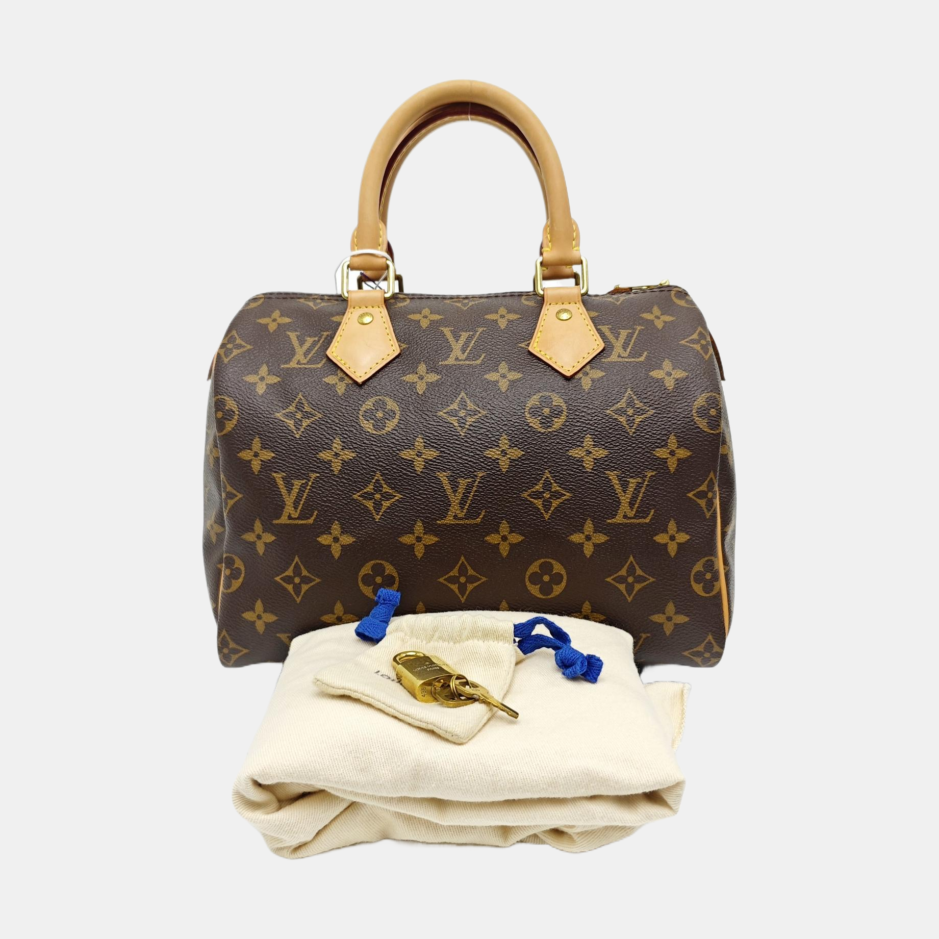 SPEEDY 25 Monogram Coated Canvas Brown
