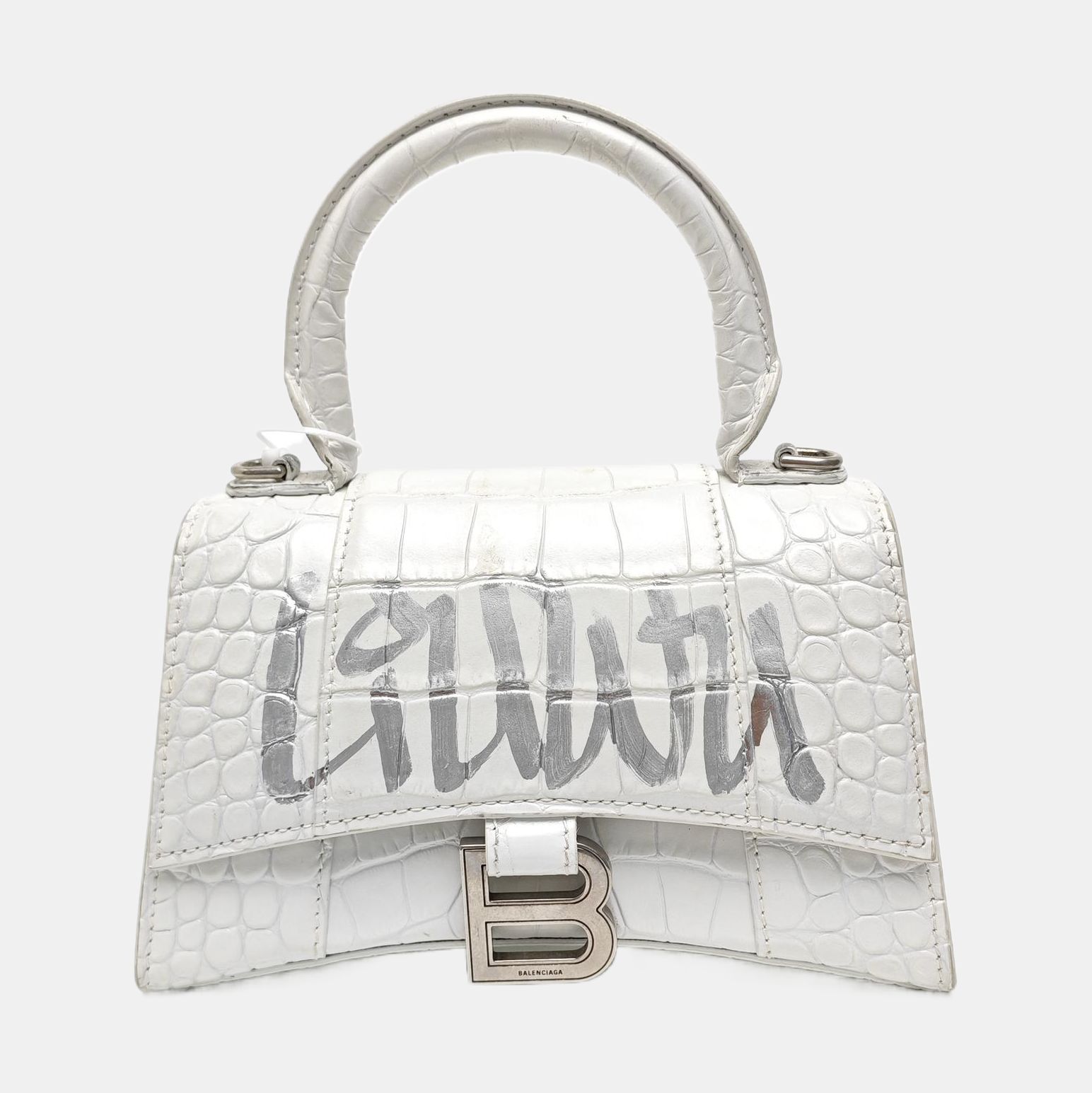 Hourglass Small Calfskin White