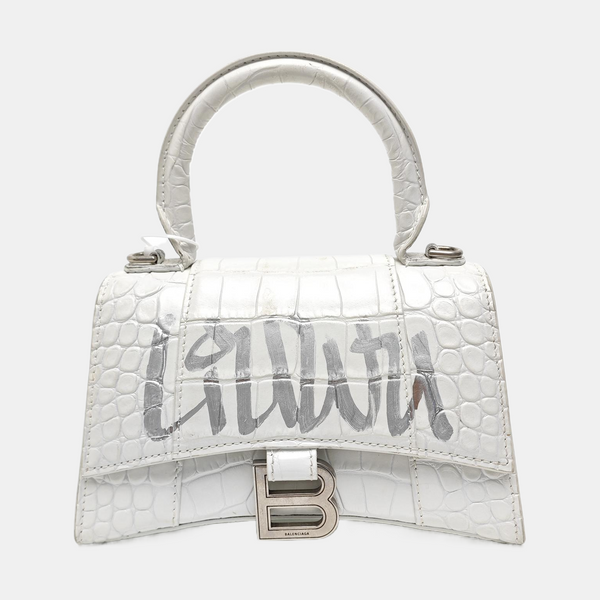 Hourglass Small Calfskin White