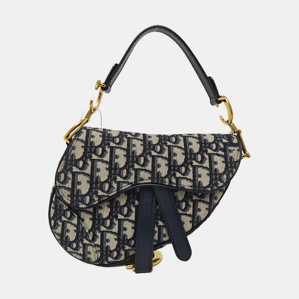 Saddle Mini Oblique Canvas Blue