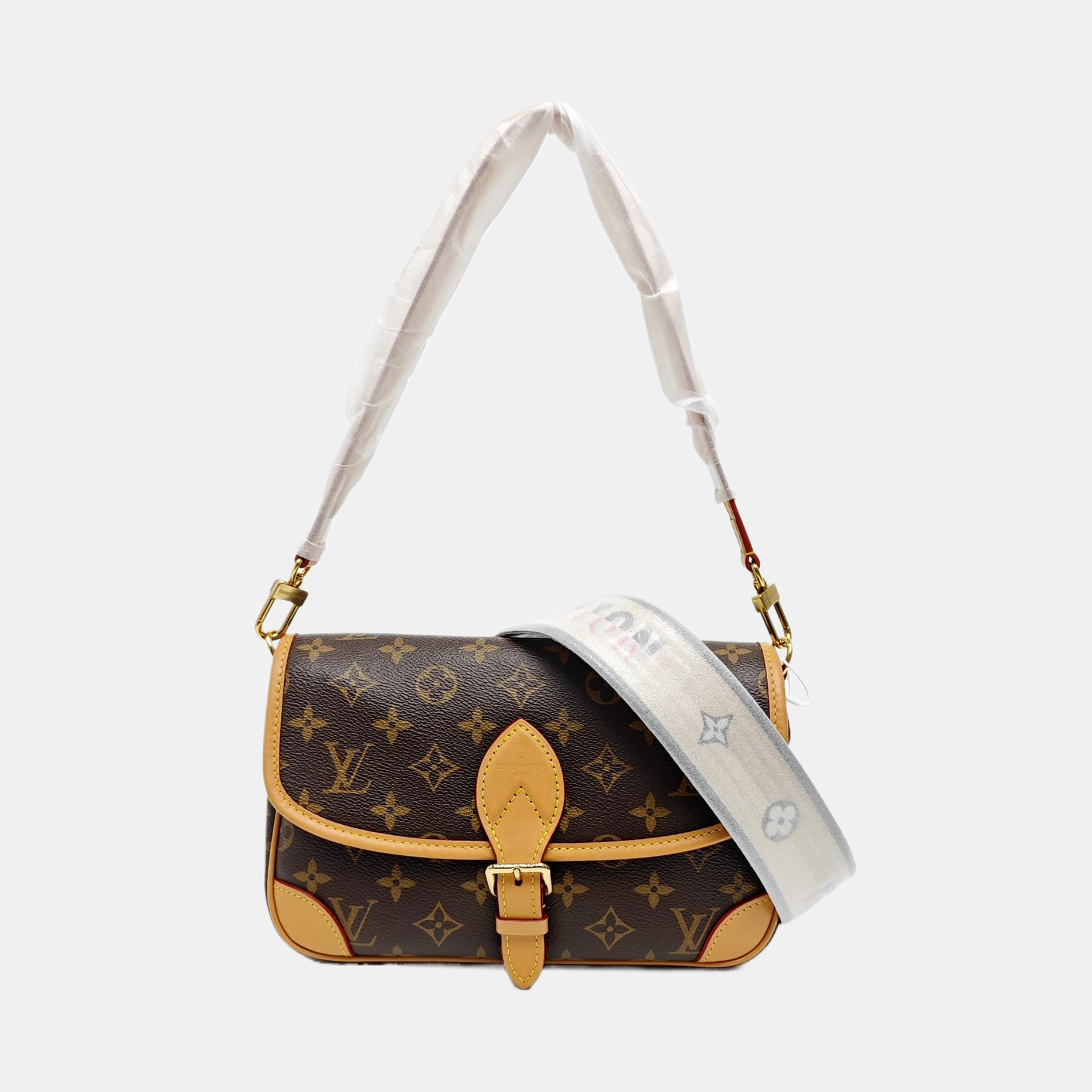 DIANE Monogram Coated Canvas Brown