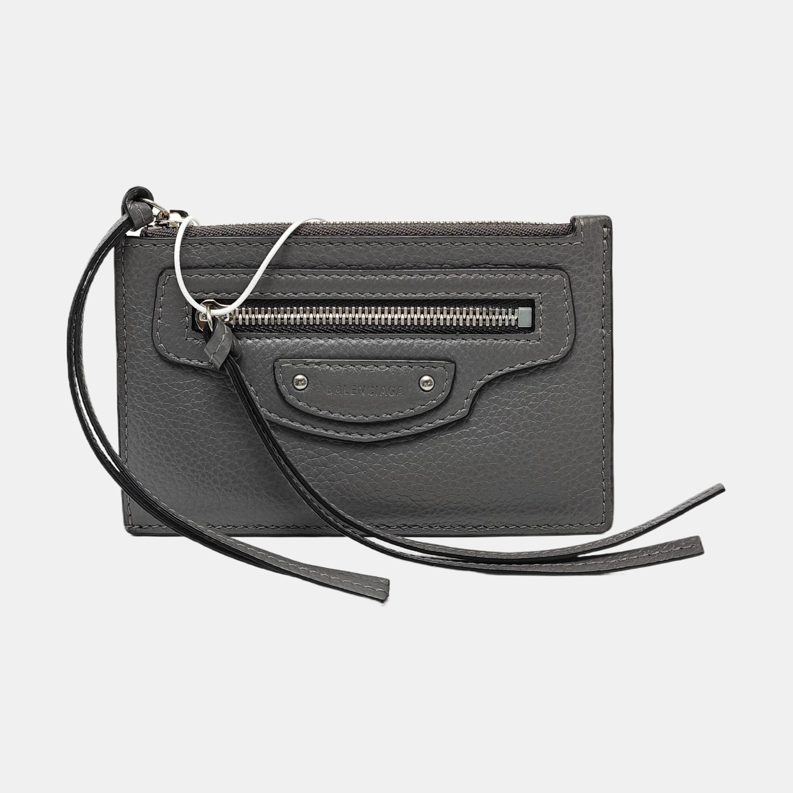Authenticated pre-owned  Classic City Calfskin Grey Card Holder - Card Holder at Looply