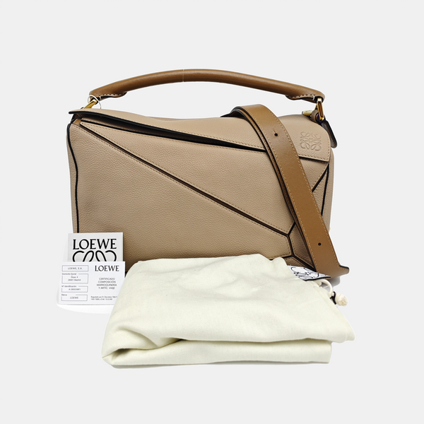 Puzzle Medium Calfskin Brown