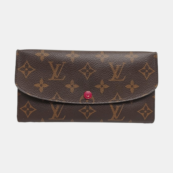 EMILIE Monogram Coated Canvas Brown Wallet