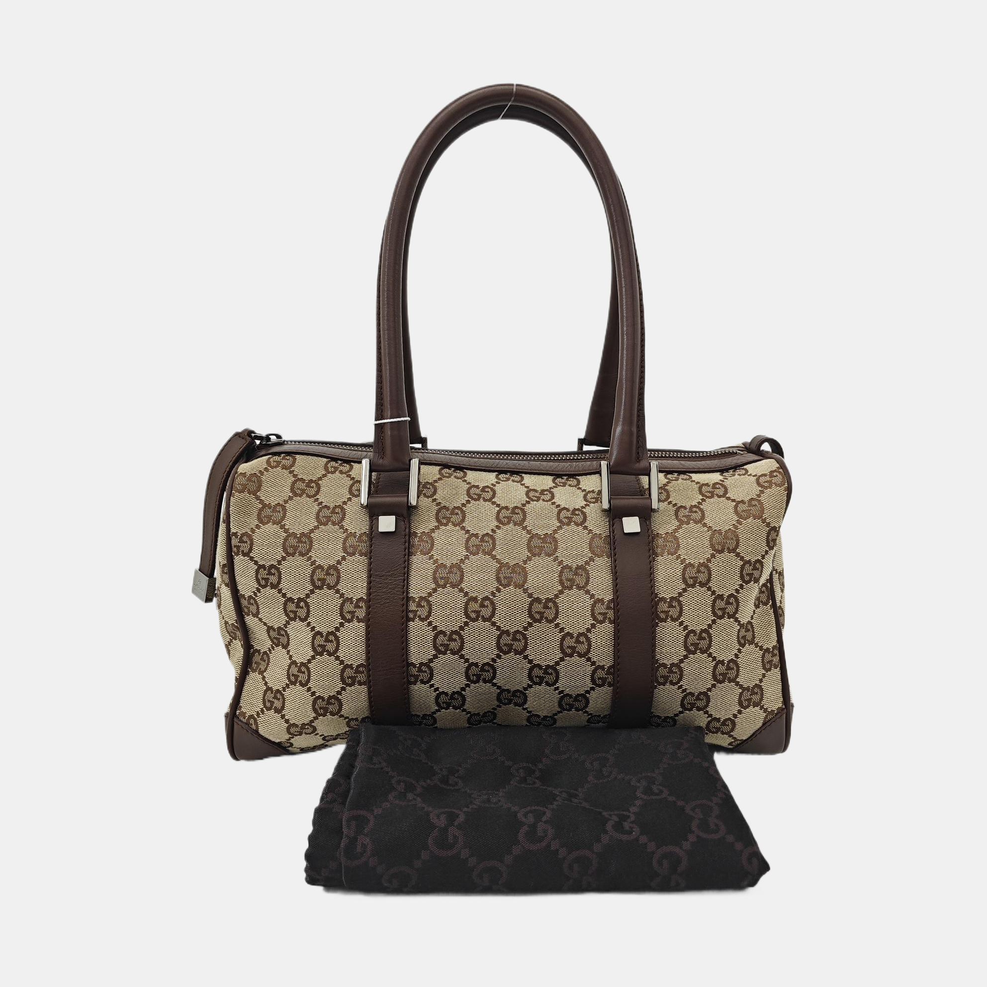 Monogram Canvas Top Handle Bag Brown