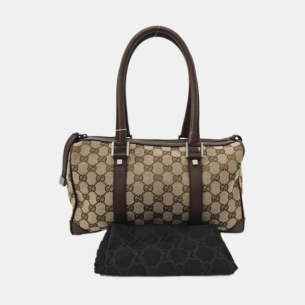 Monogram Canvas Top Handle Bag Brown