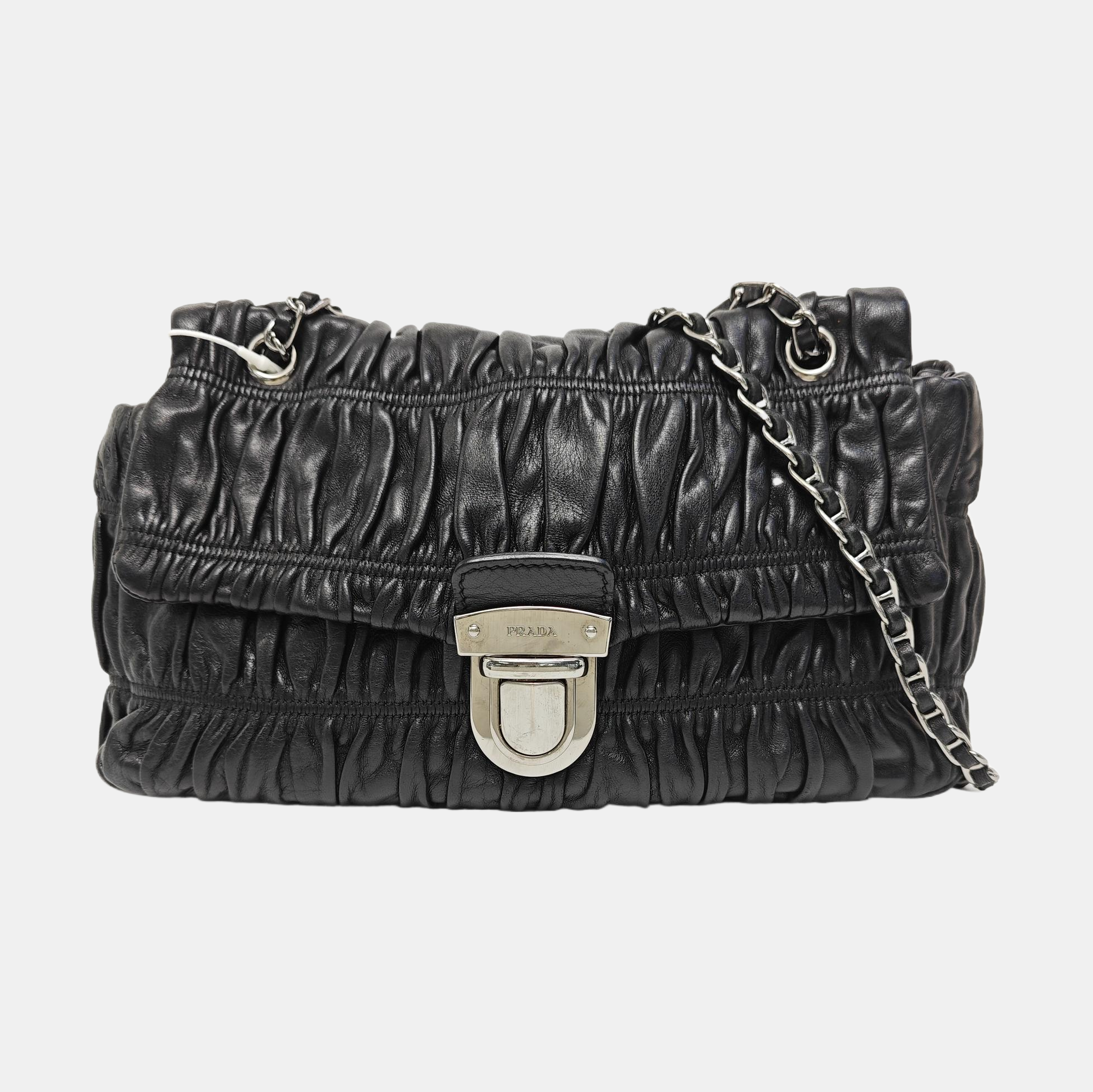 Lambskin Crossbody Bag Black