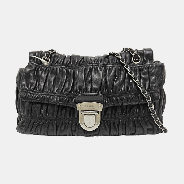 Lambskin Crossbody Bag Black