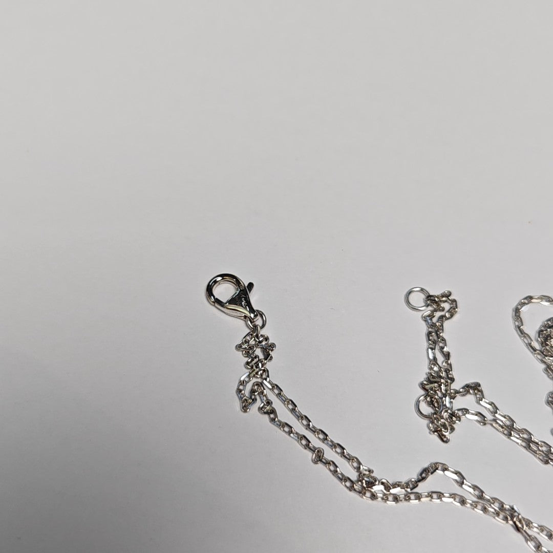 LOVE 18k White Gold Silver Necklace