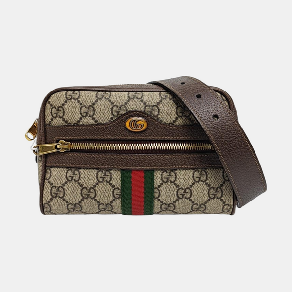 Ophidia Small Monogram Coated Canvas Beige