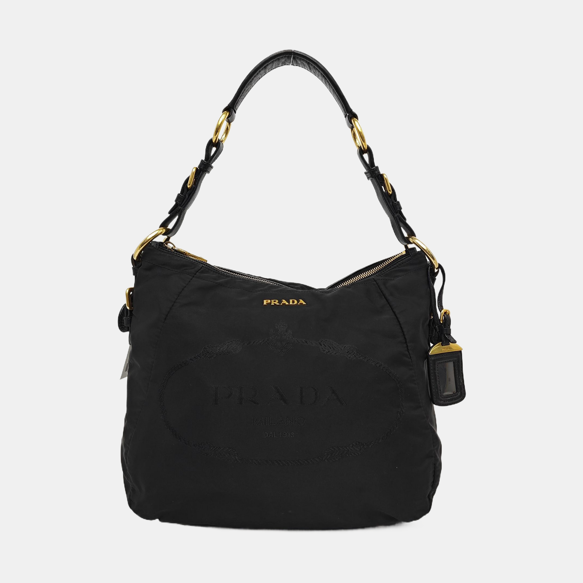 Nylon Shoulder Bag Black