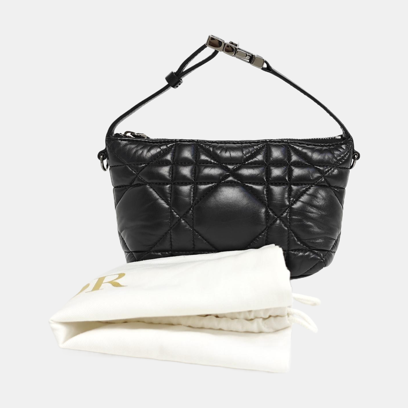 Diortravel Nomad Small Cannage Calfskin Black