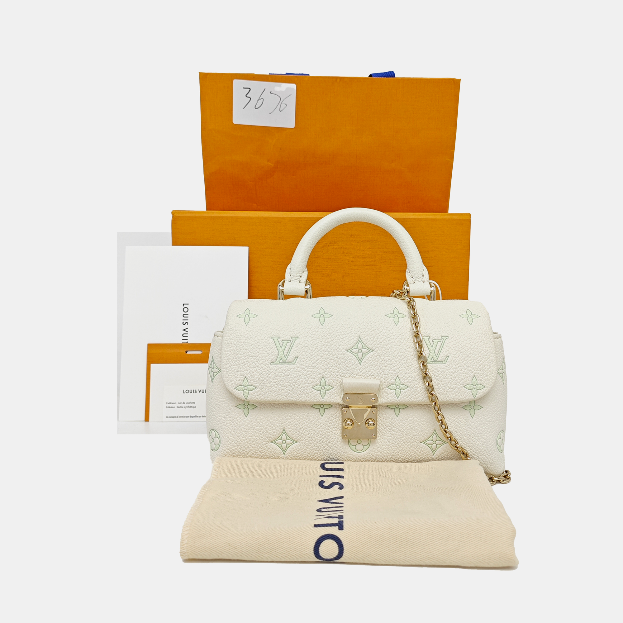 MADELEINE Mini Monogram Calfskin White