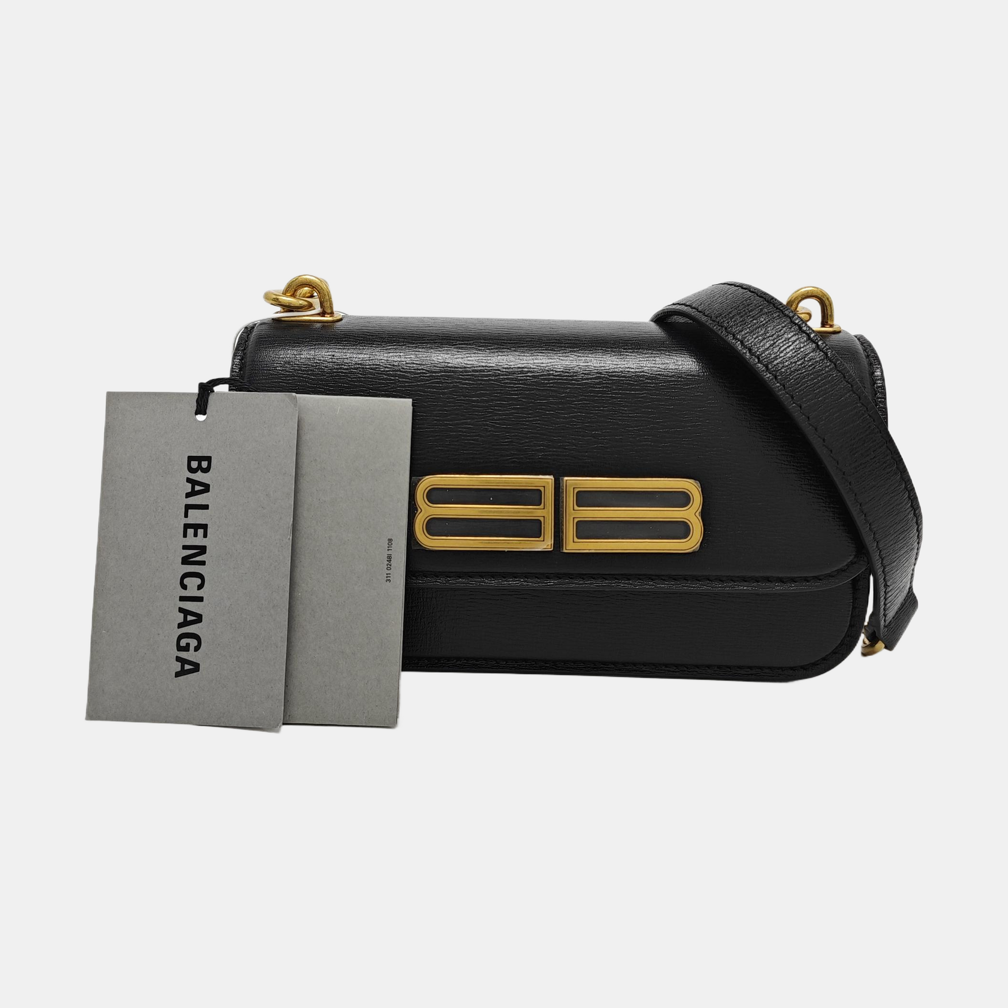 Calfskin Crossbody Bag Black