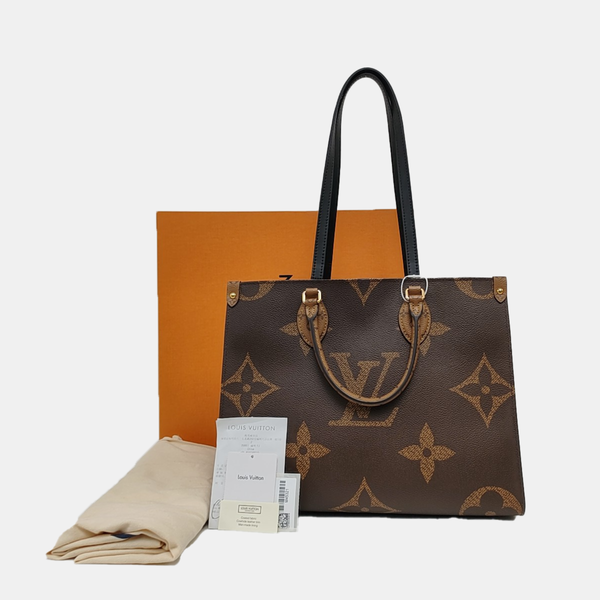 ONTHEGO MM Monogram Coated Canvas Brown