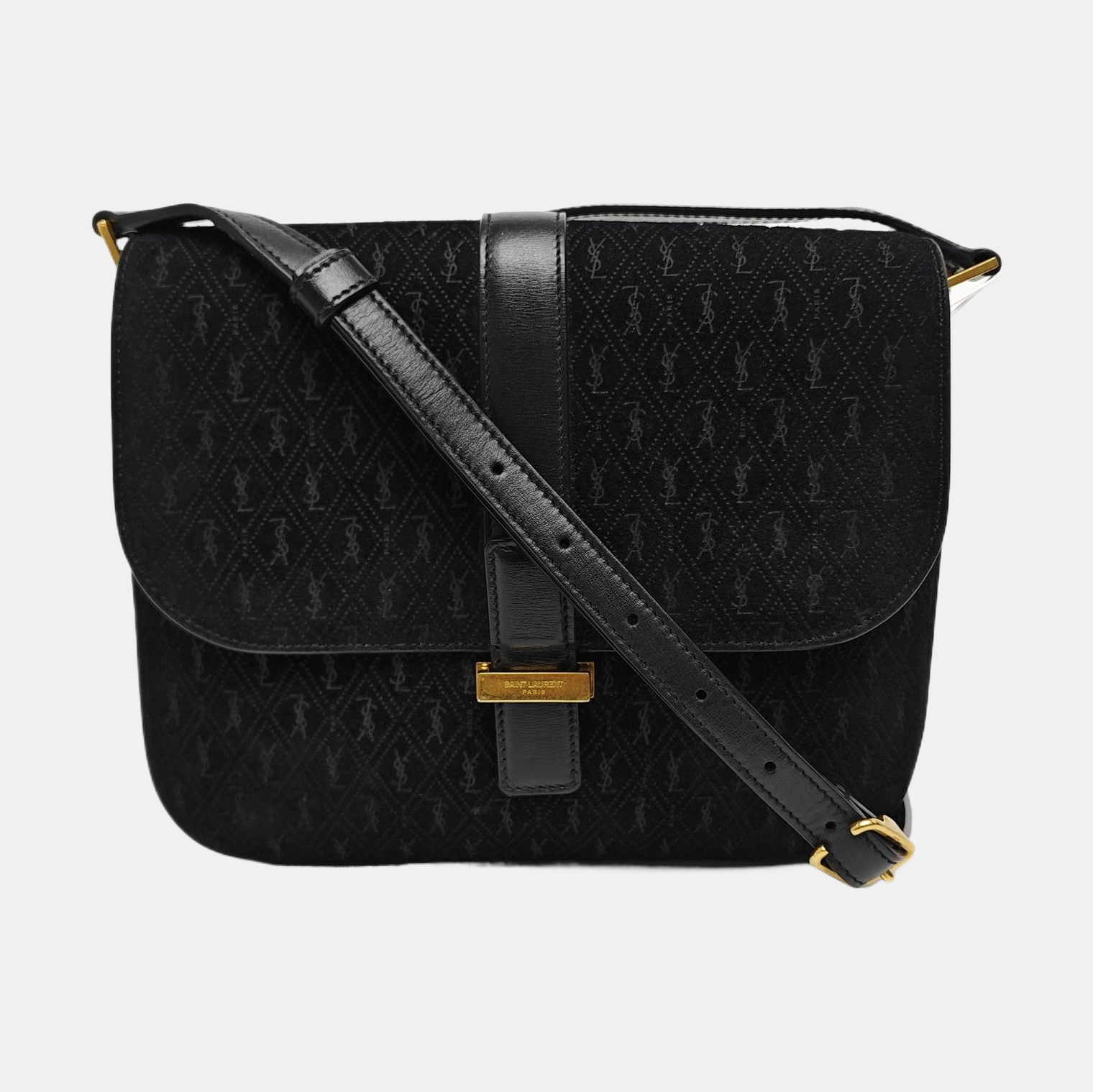 MONOGRAM ALL OVER Small Suede Black