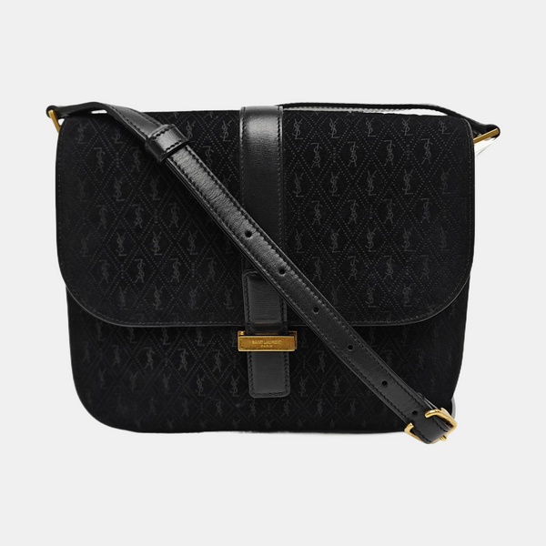 MONOGRAM ALL OVER Small Suede Black