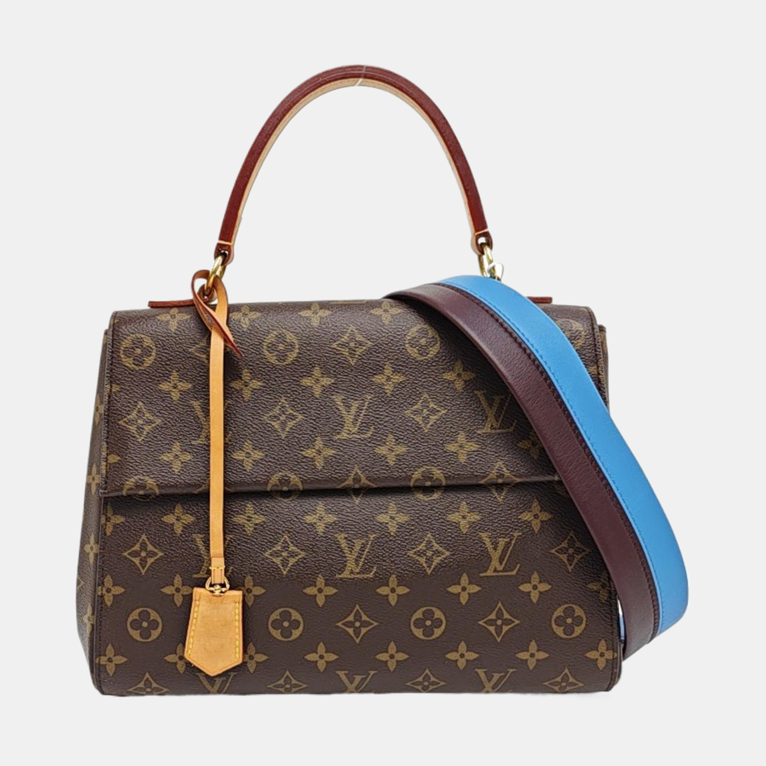 CLUNY MM Monogram Coated Canvas Brown