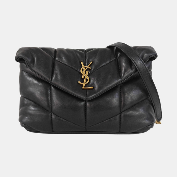 PUFFER Mini Chevron Lambskin Black