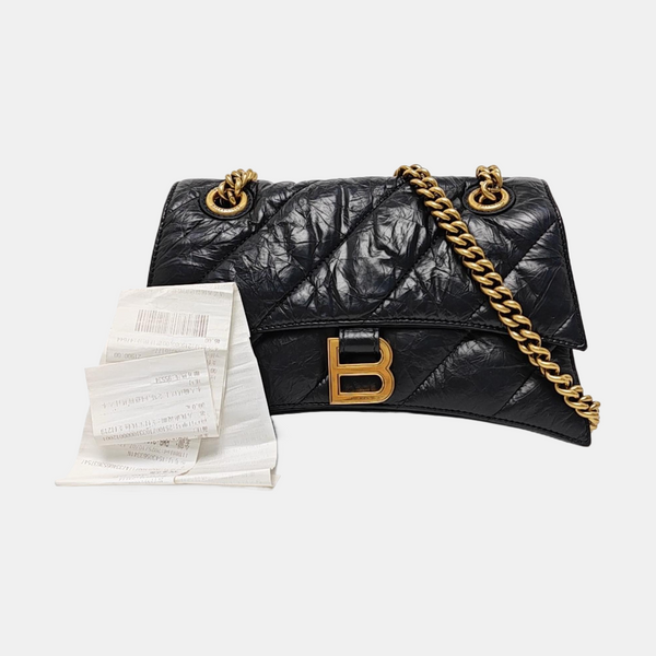 Crush Small Quilted Calfskin Black