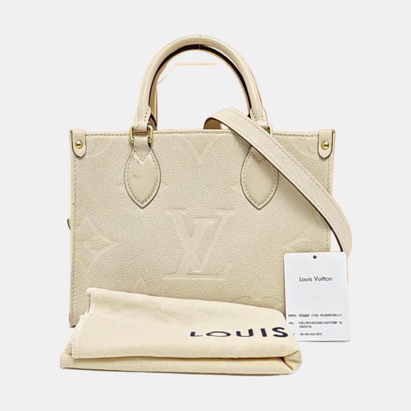 ONTHEGO PM Monogram Calfskin Beige