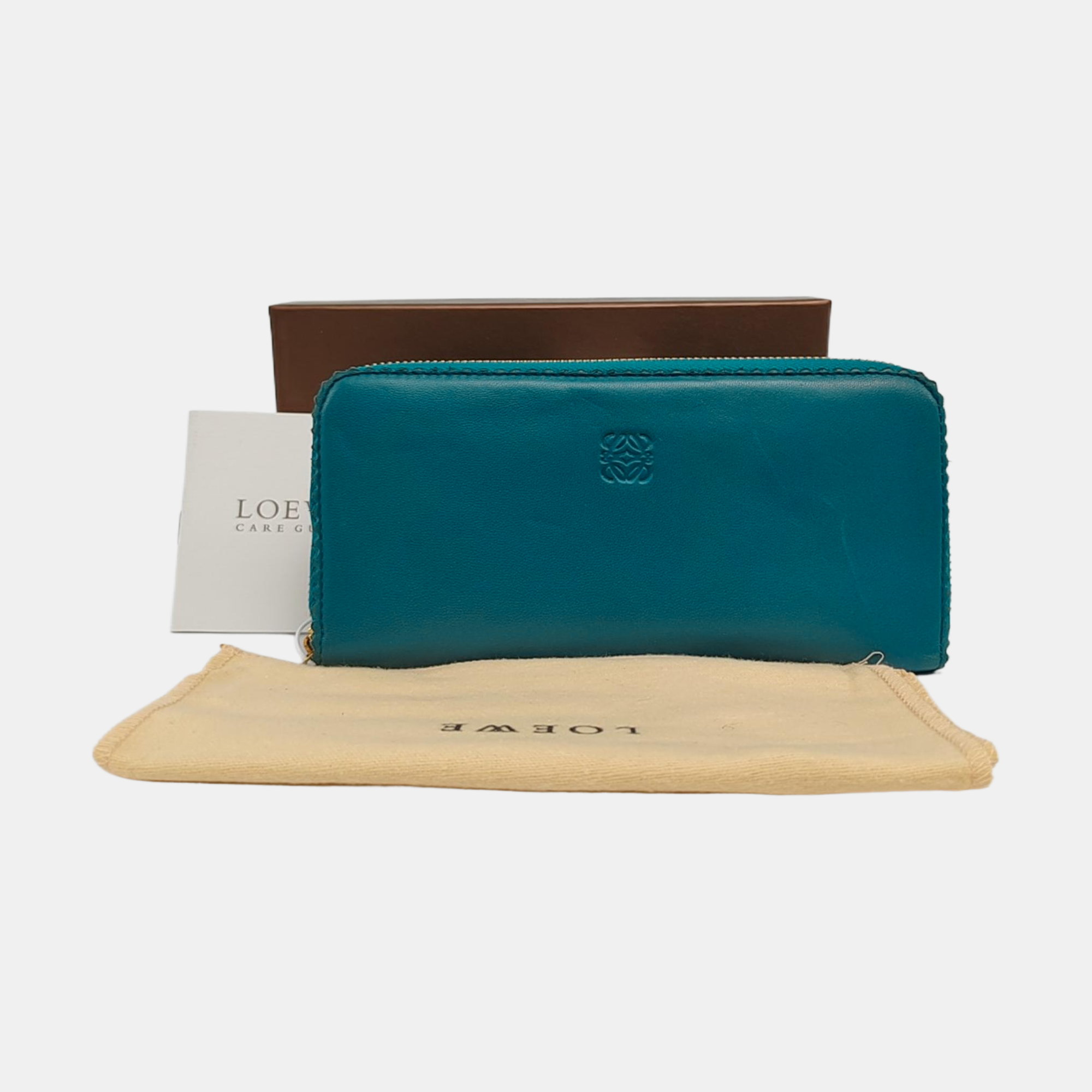 Brand Lambskin Blue Wallet