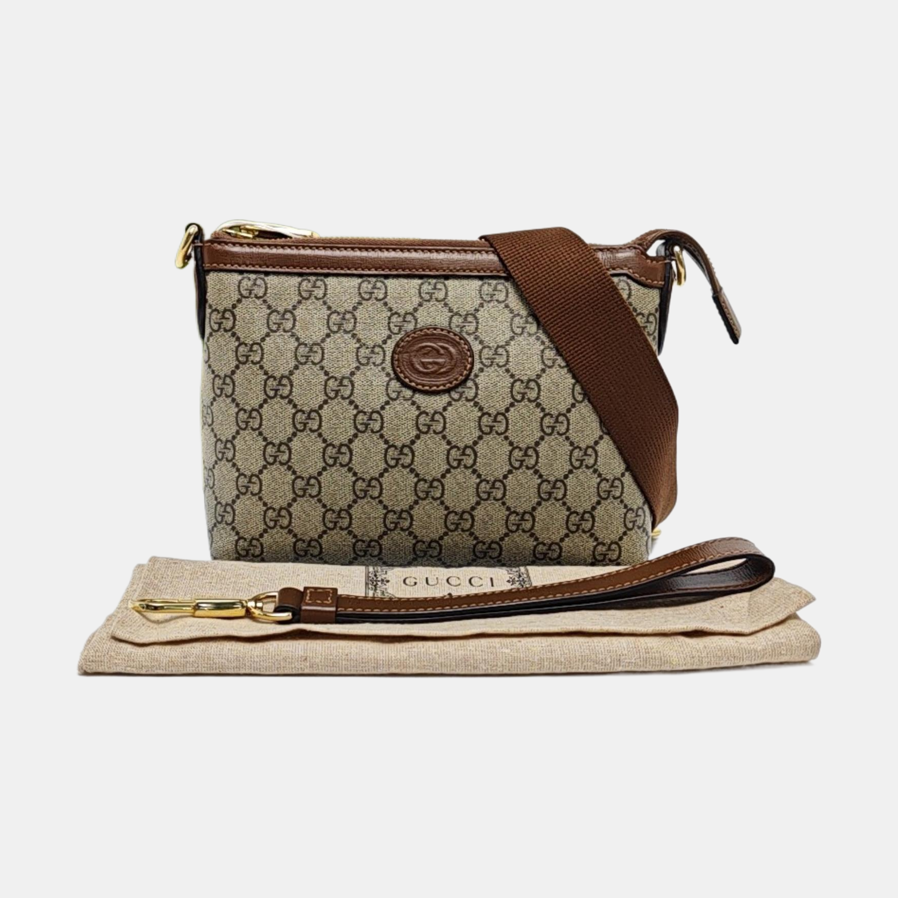 GG Supreme Monogram Coated Canvas Gray
