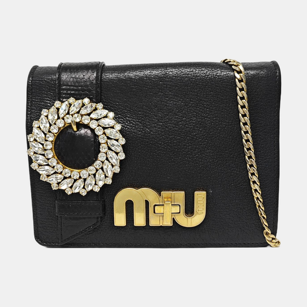 My Miu Lambskin Black