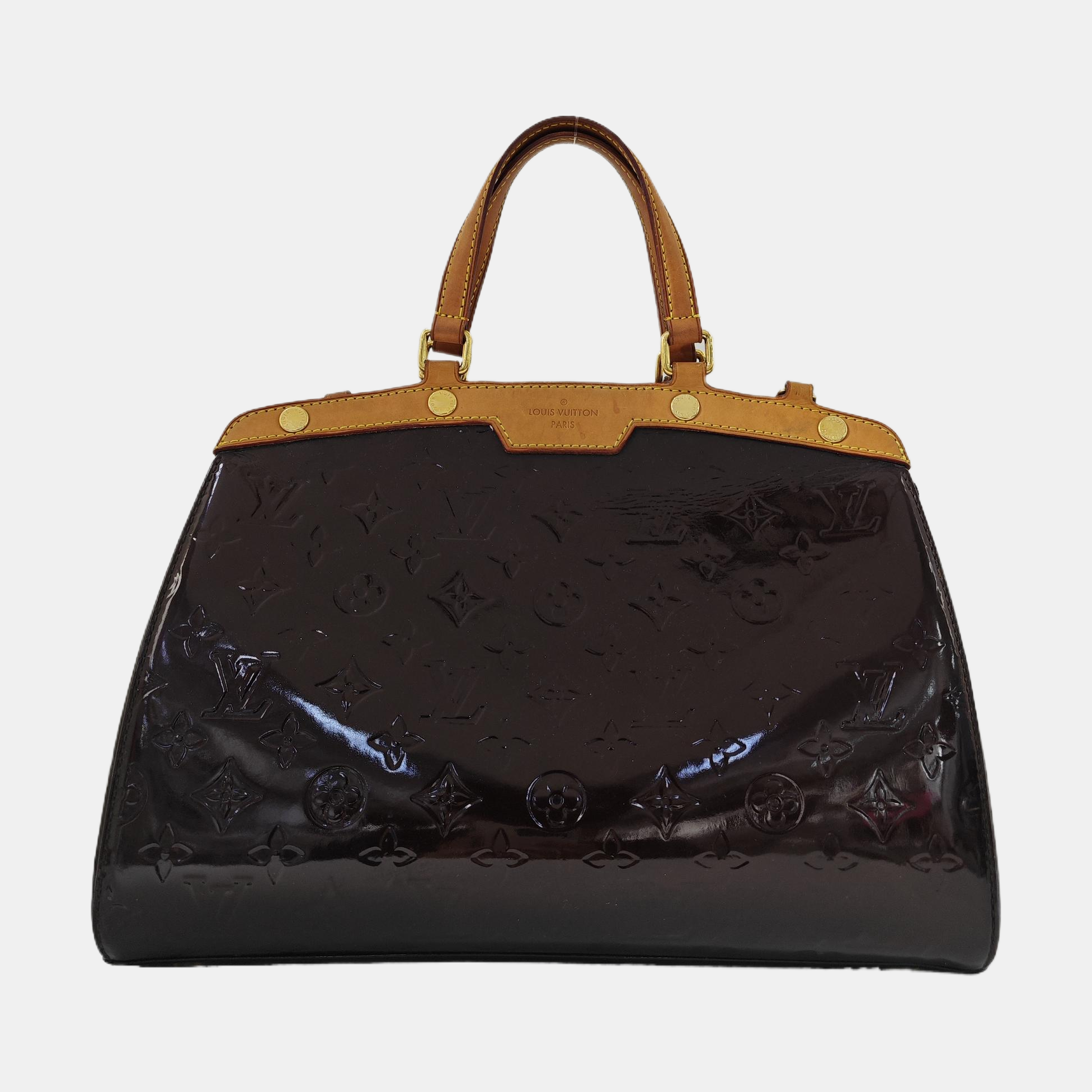 BREA MM Monogram Patent Leather Red
