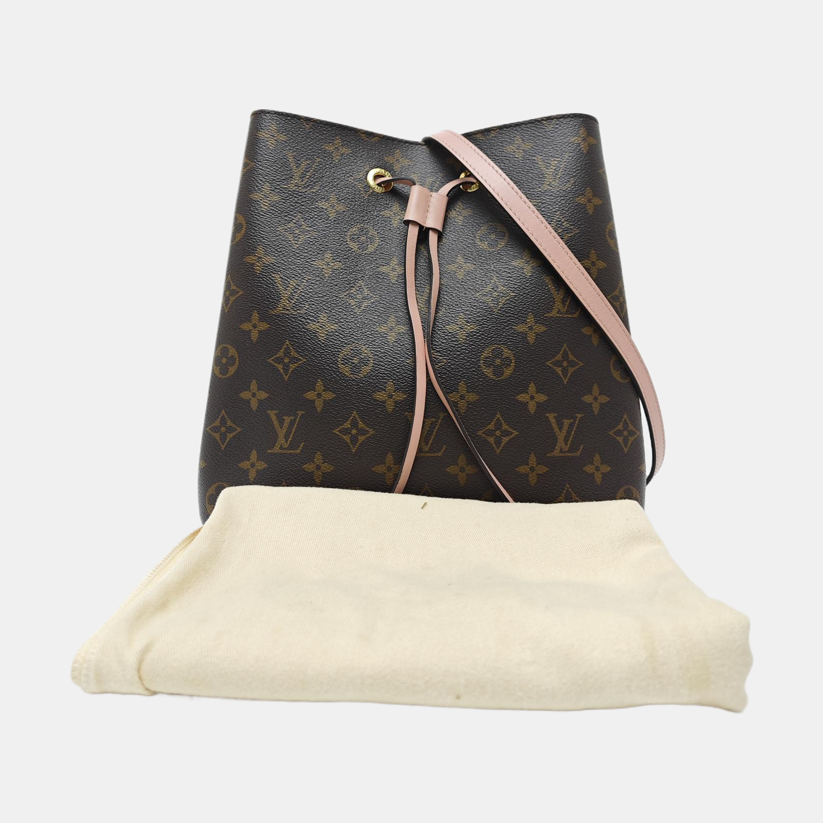NÉONOÉ MM Monogram Coated Canvas Brown
