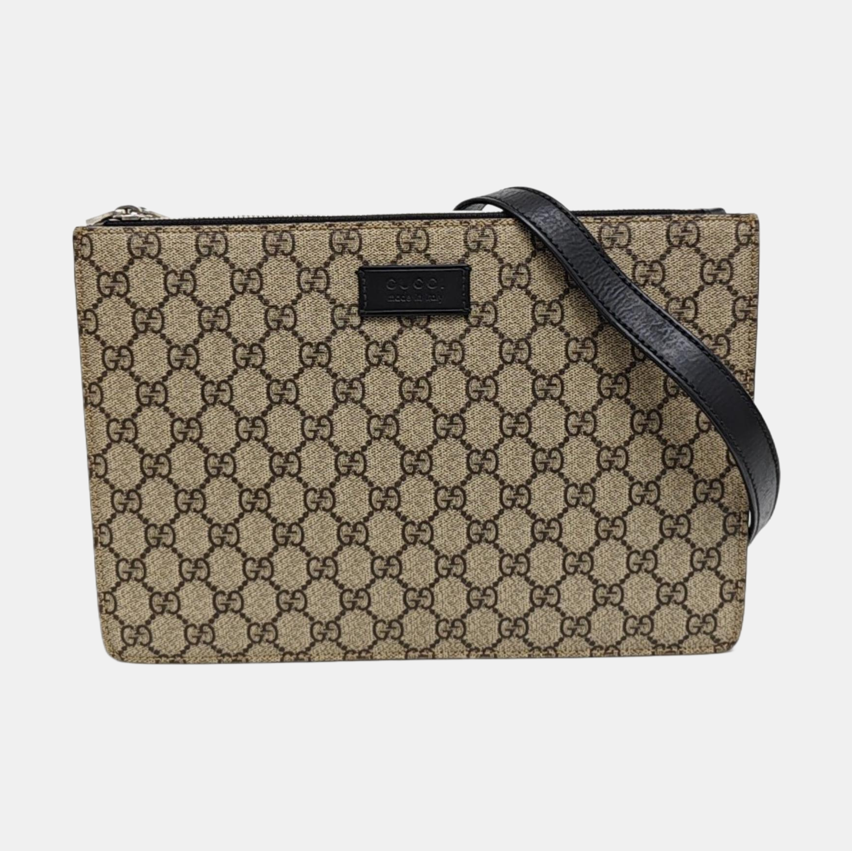 Monogram Coated Canvas Shoulder Bag Beige
