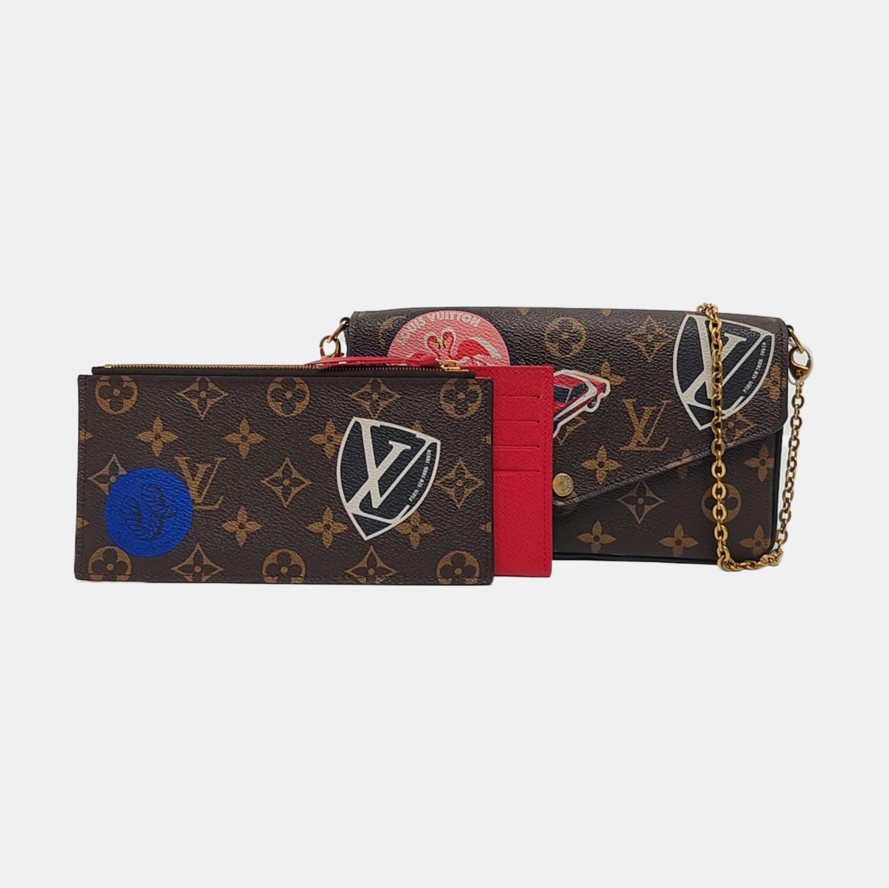 FÉLICIE Monogram Coated Canvas Brown