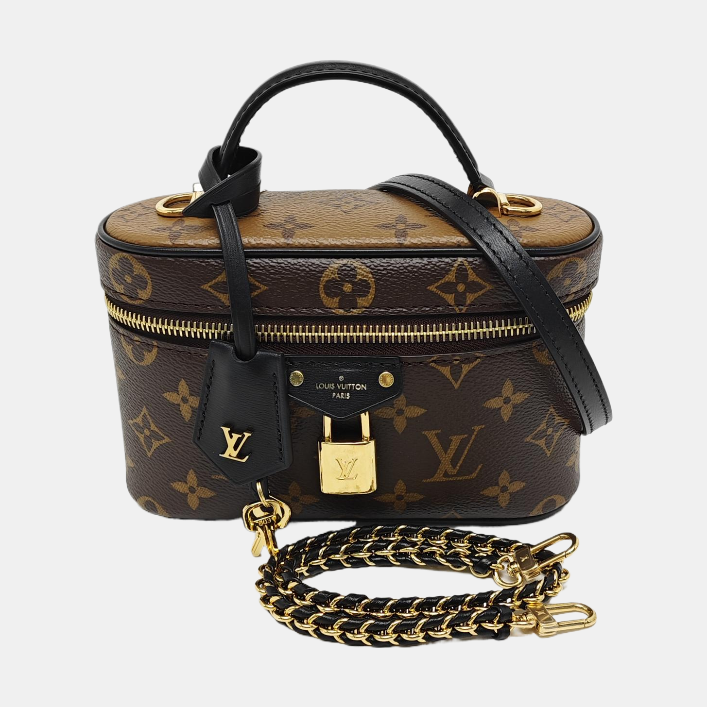Vanity Chain Pouch Monogram Coated Canvas Brown