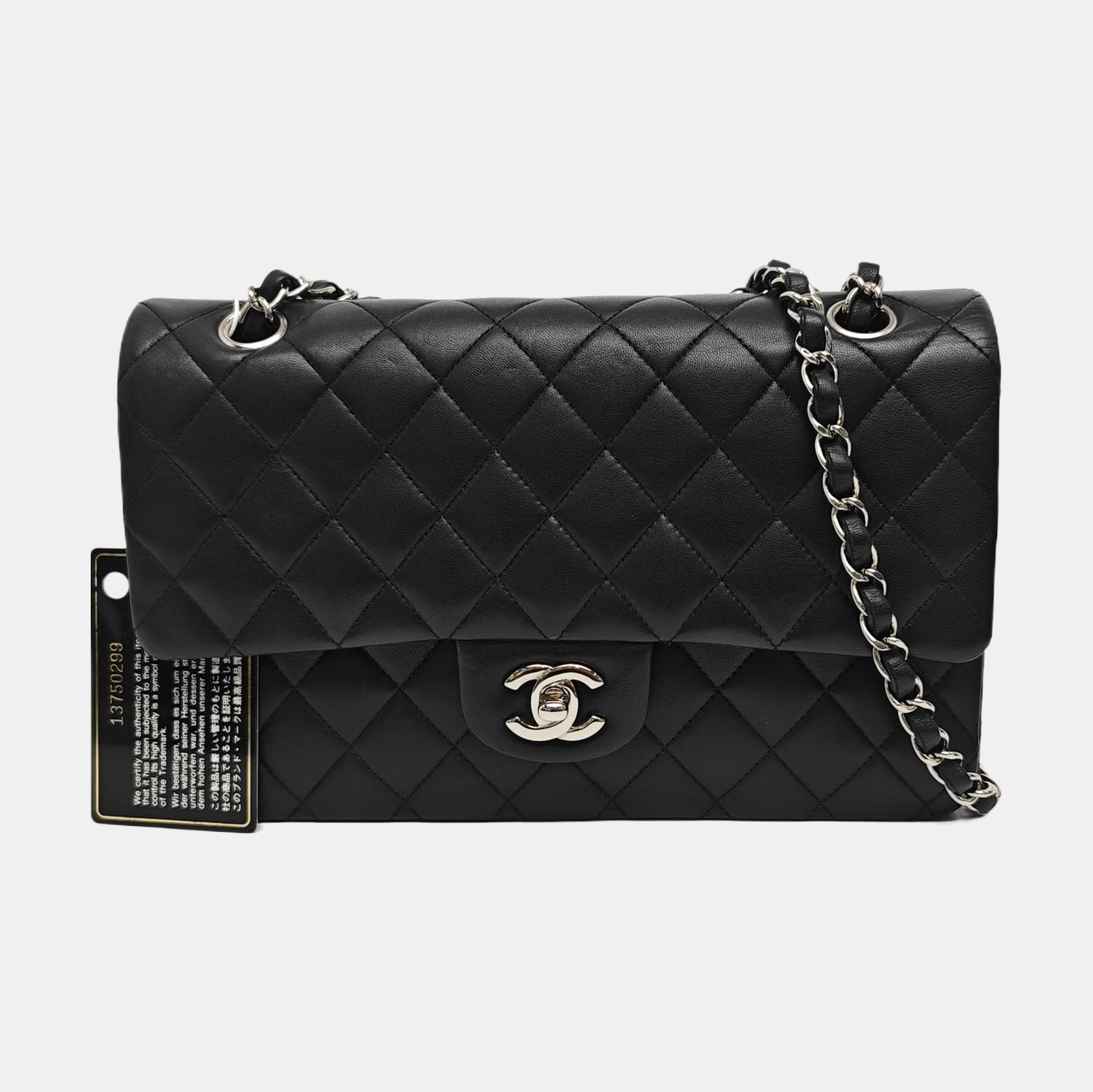 CLASSIC FLAP Medium Quilted Lambskin Black